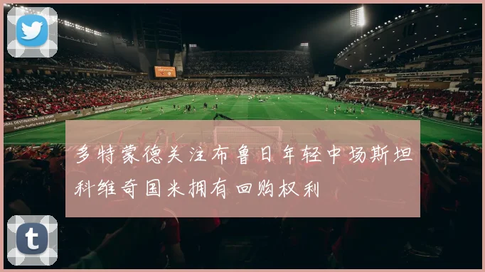 多特蒙德关注布鲁日年轻中场斯坦科维奇国米拥有回购权利